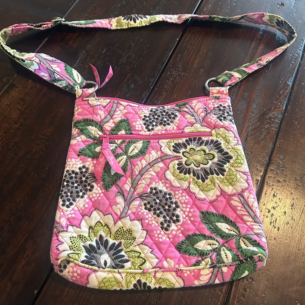 Vera Bradley Vibrant Pink Floral Crossbody Bag